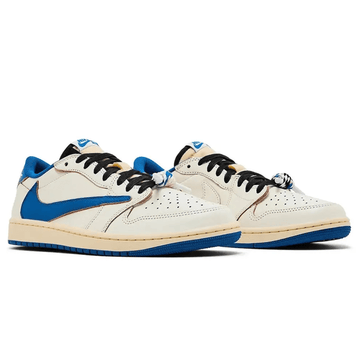 Fragment Design x Travis Scott x Air Jordan 1 Retro Low OG 'White Blue'