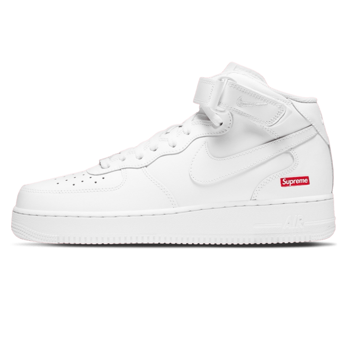 Supreme x Air Force 1 Mid 'Box Logo - Triple White'