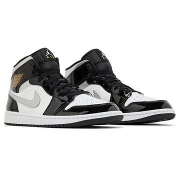 Air Jordan 1 Mid SE 'Black White Metallic Silver'