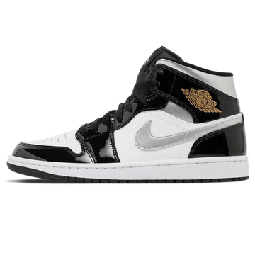 Air Jordan 1 Mid SE 'Black White Metallic Silver'