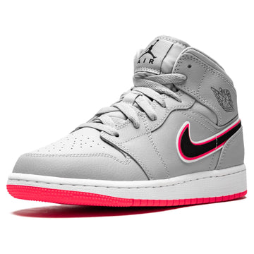 Air Jordan 1 Mid GS 'Wolf Grey Pink'