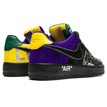 Louis Vuitton Nike Air Force 1 Low By Virgil Abloh Black Metallic Silver